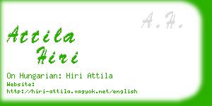 attila hiri business card